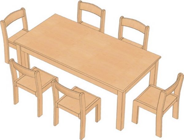 Kombi-Sparset Tisch/Stühle Set 7